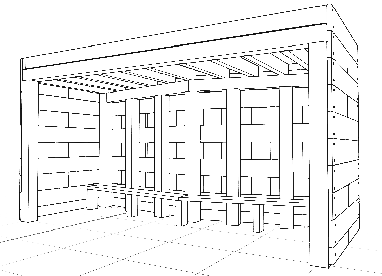 Axonometry of an abrise with Blender